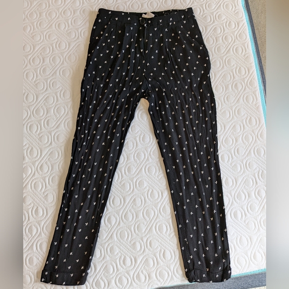 Cooperative Pants - Black Patterned Pants